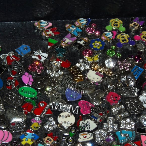 💟 - 350pcs Floating Locket Charms Assorted Mix - Picture 5 of 16